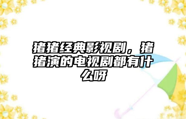 豬豬經典影視劇，豬豬演的電視劇都有什么呀