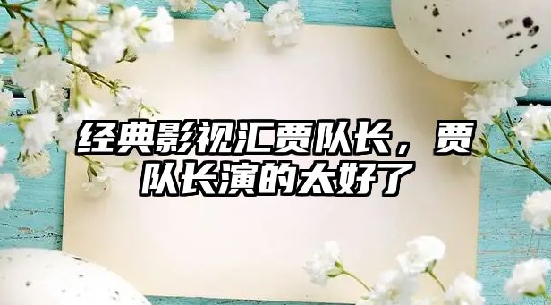 經典影視匯賈隊長，賈隊長演的太好了